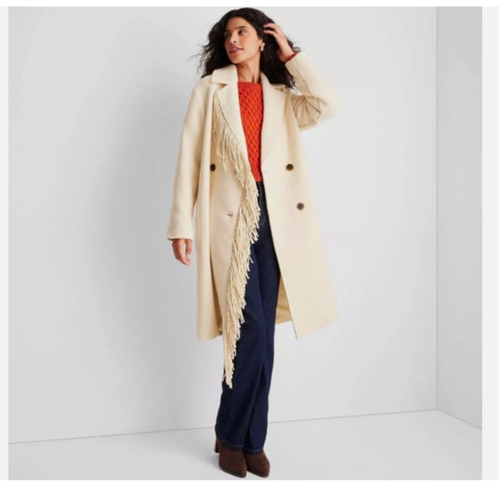 Winter Jacket Wool Oversize Heavy Coat Sz Small NWT Future Collective Reg $80